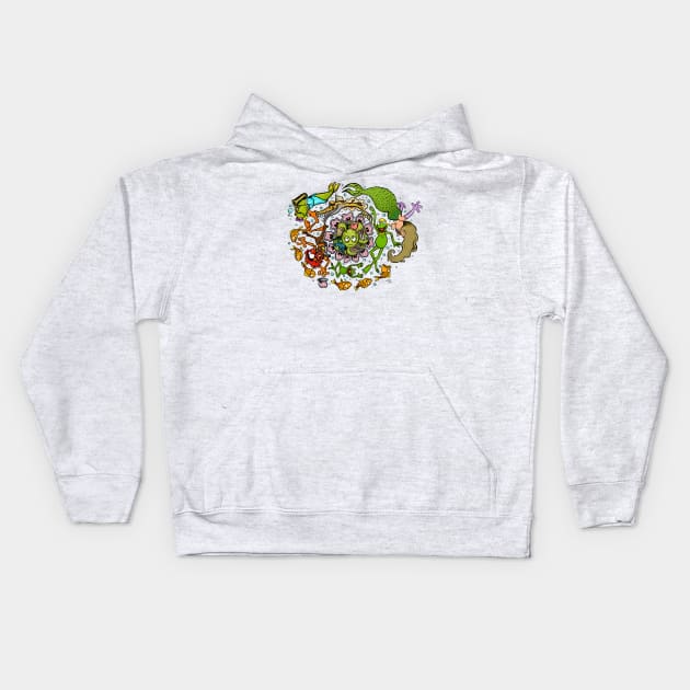 Octopus' Garden with the Muppets Kids Hoodie by UzzyWorks